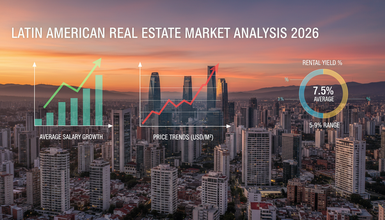 Panorama Inmobiliario LATAM 2026: Precios, Salarios y Rentabilidad