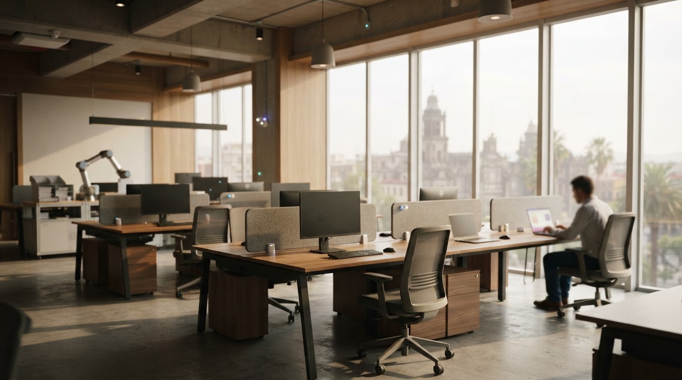 Inteligencia artificial oficinas en México: riesgos y oportunidades por inmueble